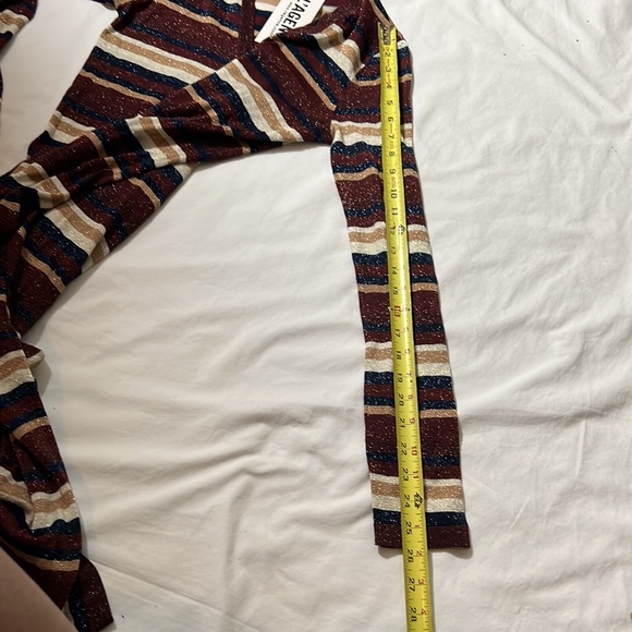 L’AGENCE women lurex’s striped cardigan brown multi dress size XS NWT - Picture 11 of 11